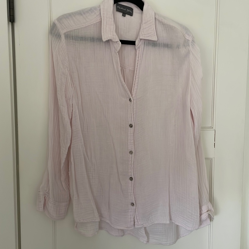 Michael Stars Leo Cotton Gauze High-Low Tunic | Size M